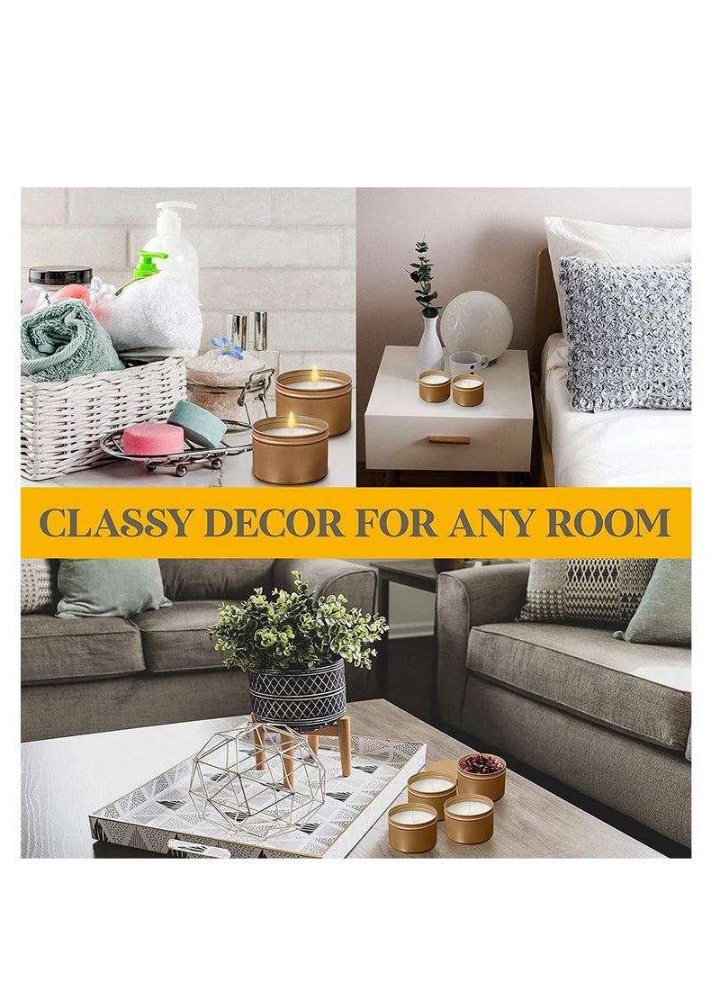 KASTWAVE برطمانات الشموع علب الشموع مجموعة صناعة الشموع حاويات علب فارغة تخزين برطمانات الشموع لصنع الشموع بنفسك الحلوى الهدايا الكنوز الفنون الحرف التخزين مجموعات صناعة الشموع 8 أوقية 12 قطعة - Image 5