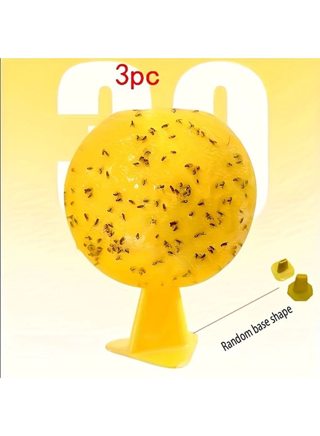 3pcs Sticky Fly Traps Indoor Outdoor Fruit Insect Catcher Balls for Gardens - Image 1