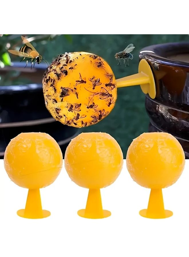 3pcs Sticky Fly Traps Indoor Outdoor Fruit Insect Catcher Balls for Gardens - Image 2