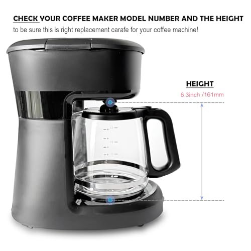 Cestlaive 12-Cup Replacement Glass Coffee Carafe Compatible with Mr. Coffee LMX, TP, MMX, and MSX series coffeemakers - Image 5