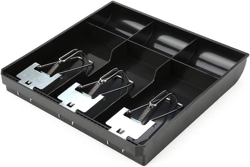 Cash Drawer Register Insert Tray Replacement Cashier Three Box Attractive and Practical Money Organizer for Supermarket and Store (Black) Black - Image 3