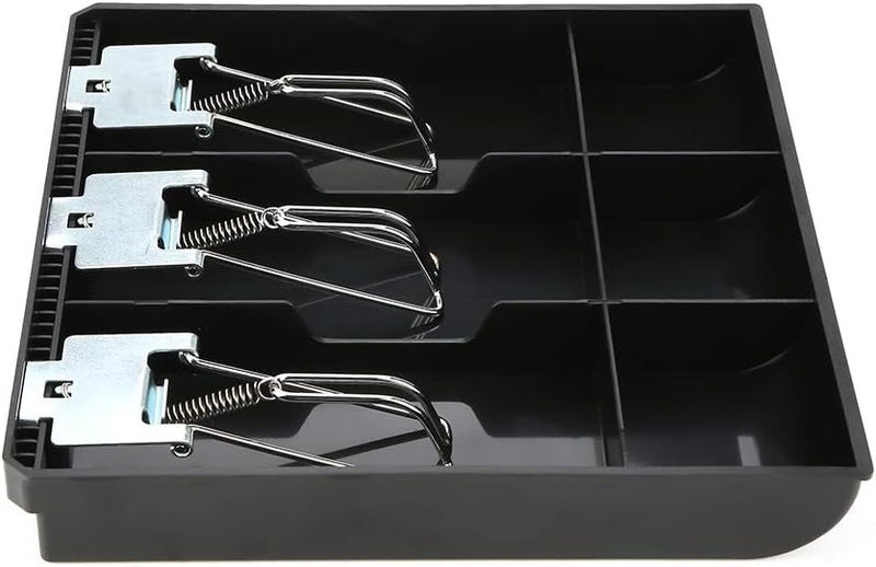 Cash Drawer Register Insert Tray Replacement Cashier Three Box Attractive and Practical Money Organizer for Supermarket and Store (Black) Black - Image 1