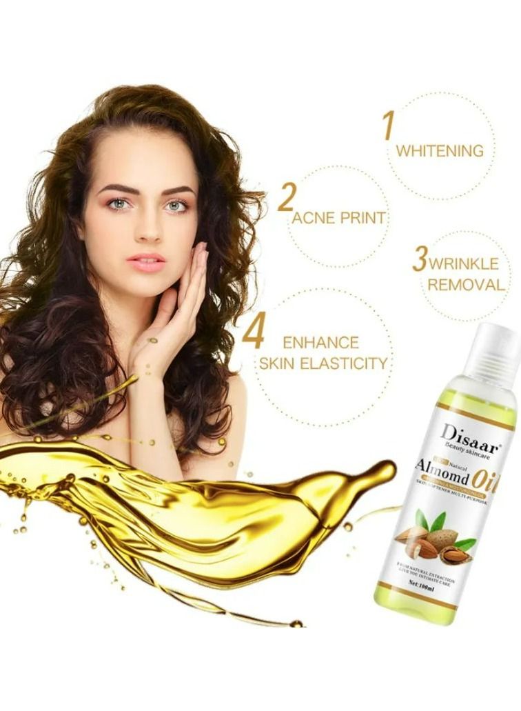 Disaar Almond body Oil  2 PCS 2*100 ml - Image 5