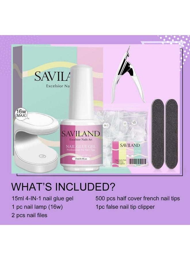 Saviland Nail Tip And Glue Gel Kit  Valentine  - Image 3