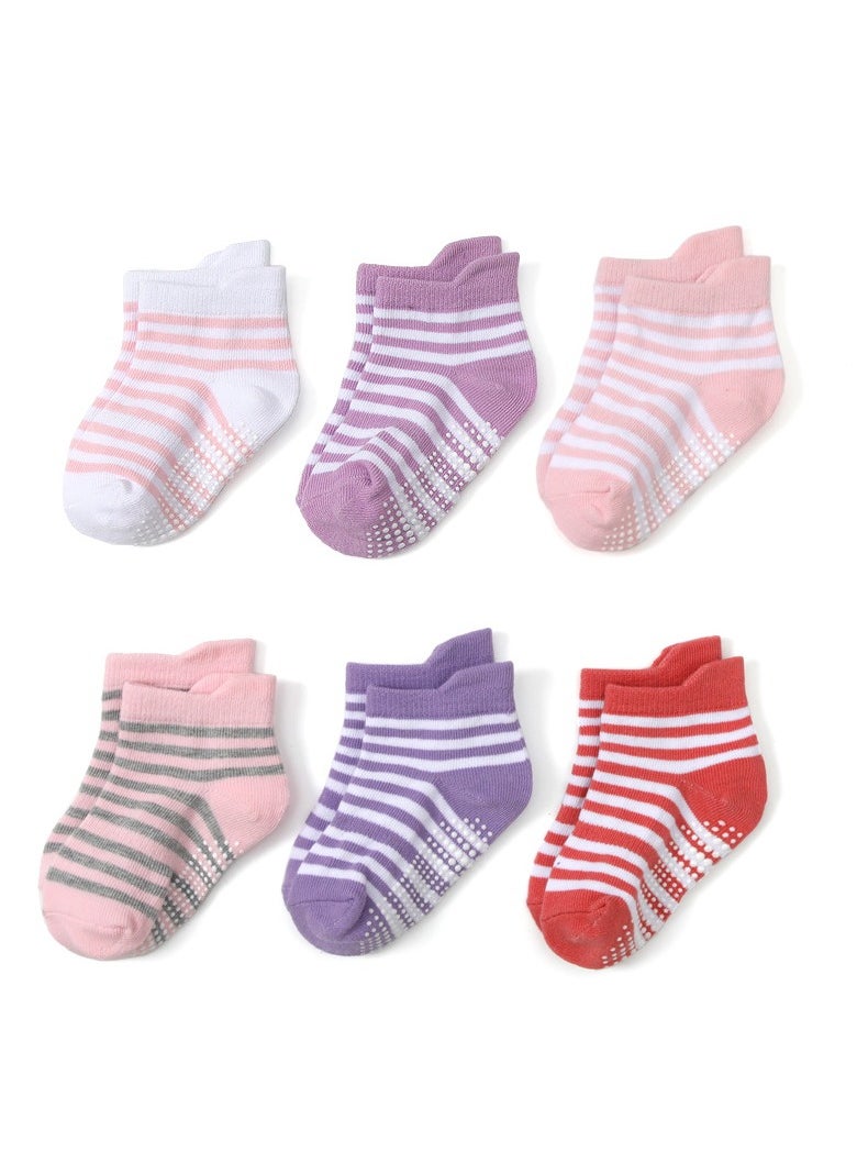 Generic Children's Floor Socks Baby Non-Slip Socks 6 Pairs  - Image 1
