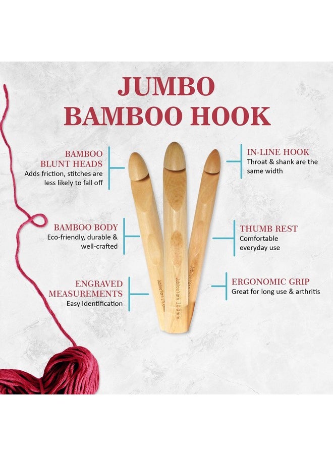 BambooMN Jubileeyarn Jumbo Birch Crochet Hook Us X (30Mm)  - Image 4