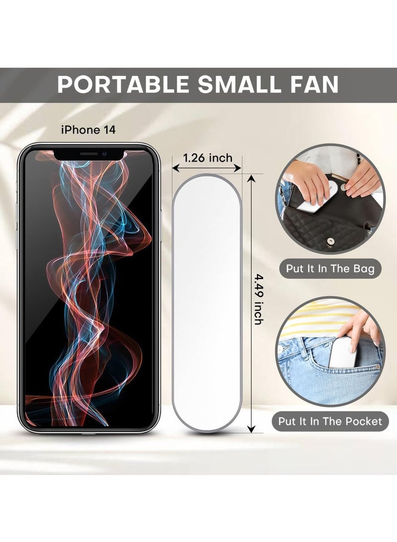 SYOSI Handheld Mini Fan, 2-Speed Rechargeable Travel Fan, 1500mAh, Portable USB Small Pocket Fan, Foldable Eyelash Fan, Personal Fan for Women, Outdoor Travel Essentials - Image 3