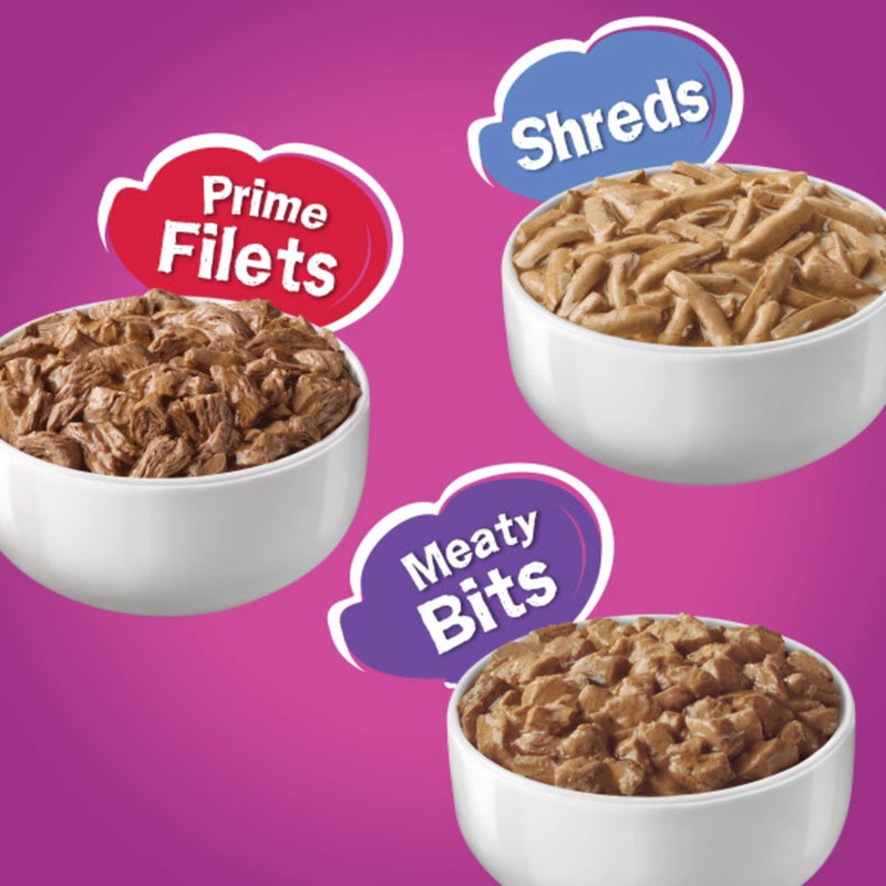 Friskies Purina Friskies Gravy Wet Cat Food Variety Pack, Poultry Shreds, Meaty Bits and Prime Filets - (Pack of 32) 5.5 oz. Cans - Image 3