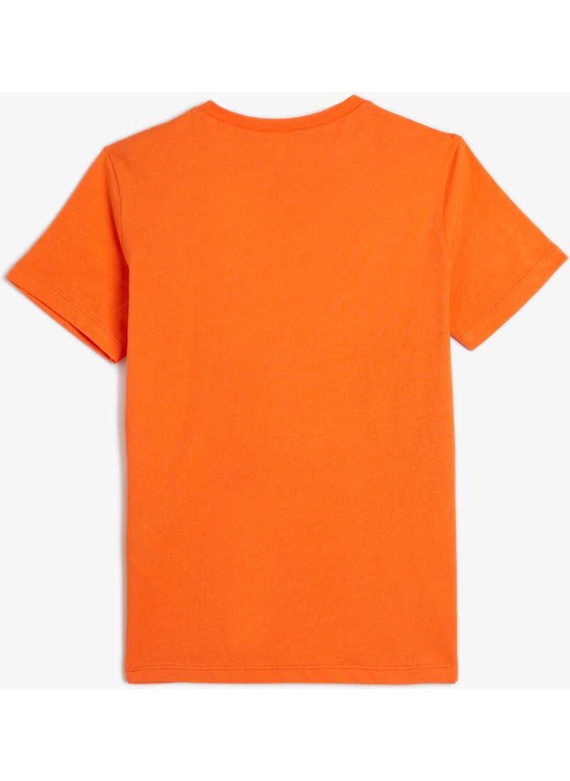 KOTON T-Shirt Short Sleeve Slogan Printed Cotton  - Image 2