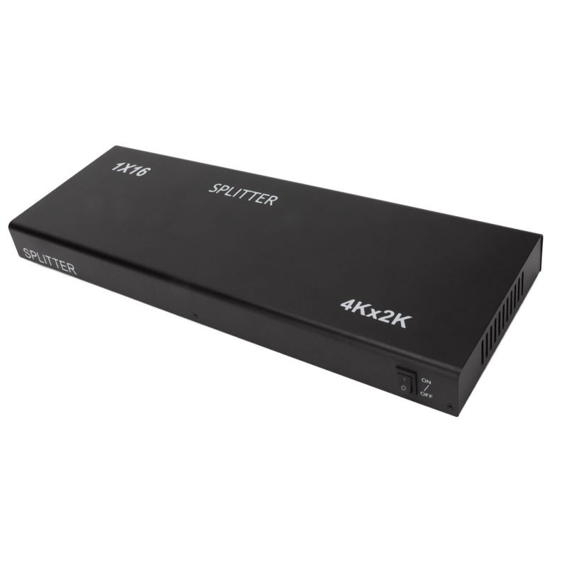 موزع فيديو فائق الدقة 4K 1 مدخل 16 مخرج - دعم متعدد للأصوات Dolby TrueHD لأجهزة الألعاب والتلفزيونات عالية الدقة - Image 1