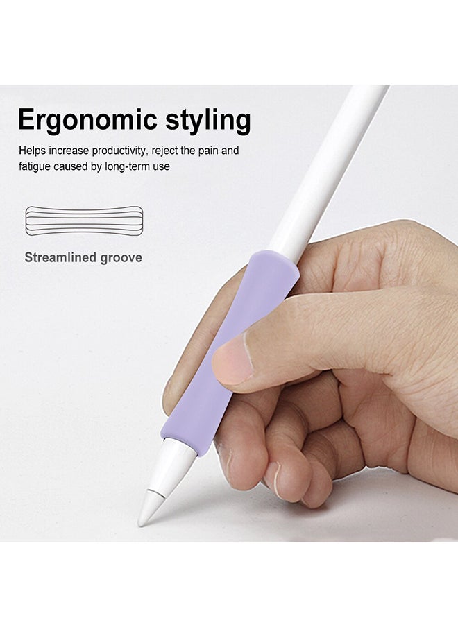 O Ozone - Silicone Grip Holder (2 Pack) for Apple Pencil 2nd Generation Protective Pen Cover - Black & Grey - Image 1