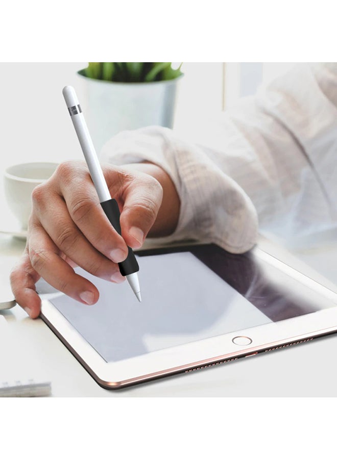 O Ozone - Silicone Grip Holder (2 Pack) for Apple Pencil 2nd Generation Protective Pen Cover - Black & Grey - Image 1