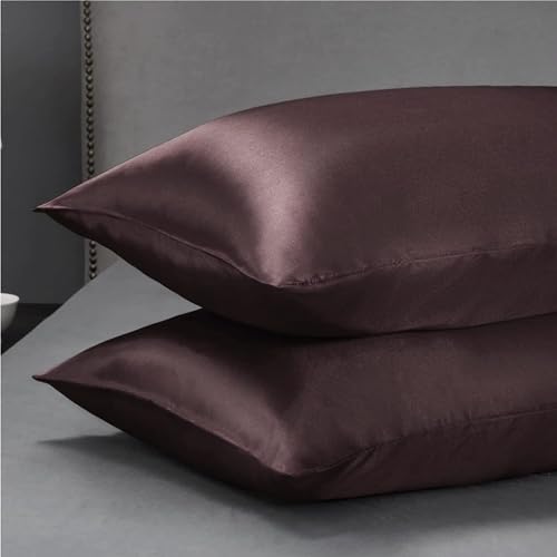 Candibella’s Satin Silk Pillow Covers for Hair and Skin, Pack of 2 Pillow Cover with 3 Scrunchies for Women with Silk Bonnet Cap, Luxurious Silk Pillow Covers with Envelope Closure, 400 TC (Mulberry) - Image 4