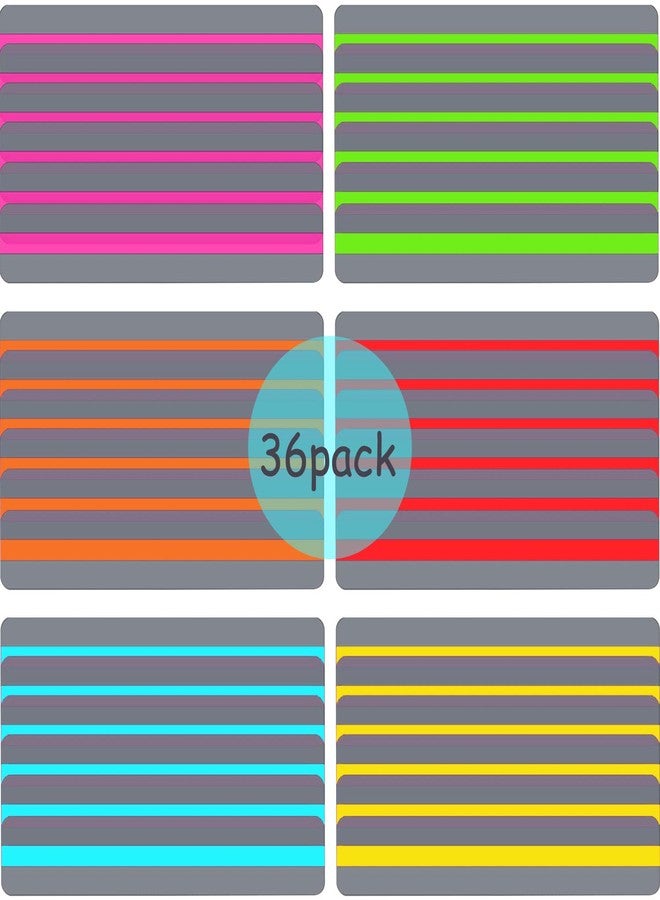 Heetobcos 36 Pieces Guided Reading Strips Highlight Strips Colored Overlays Colorful Bookmarks Help with Dyslexia for Children and Teaching Supplies (6 Colors) - Image 2