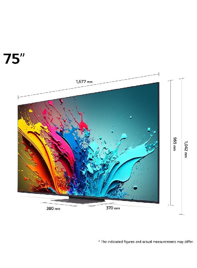 LG 75 inch 4K Smart TV QNED 120Hz 75QNED86T6A Black - Image 3