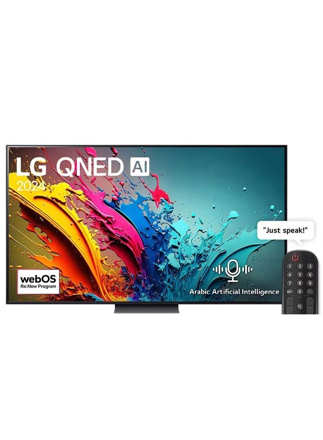 LG 75 inch 4K Smart TV QNED 120Hz 75QNED86T6A Black - Image 1