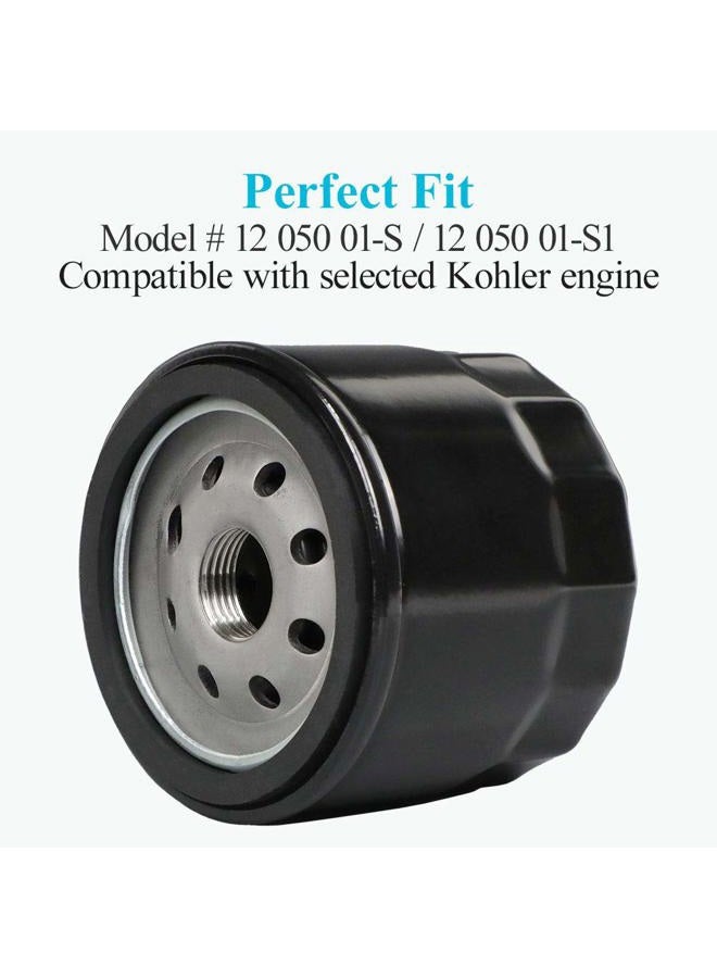 HOODELL 2 Pack 12 050 01-S Oil Filter Fits Kohler Engine Lawn Mower, Troy Bilt Bronco 12 050 01, Professional 1205001-S 12 050 01-S1 Oil Filter - Image 3