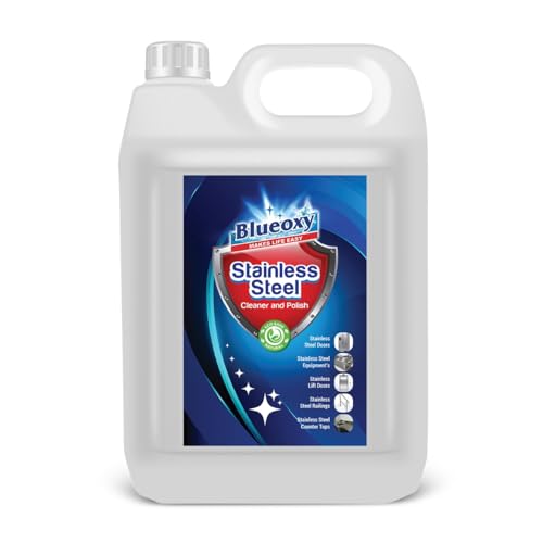Blueoxy Pro Stainless Steel and Inox Cleaner & Polish | Eco-Friendly Formula -5 LTR - Image 1