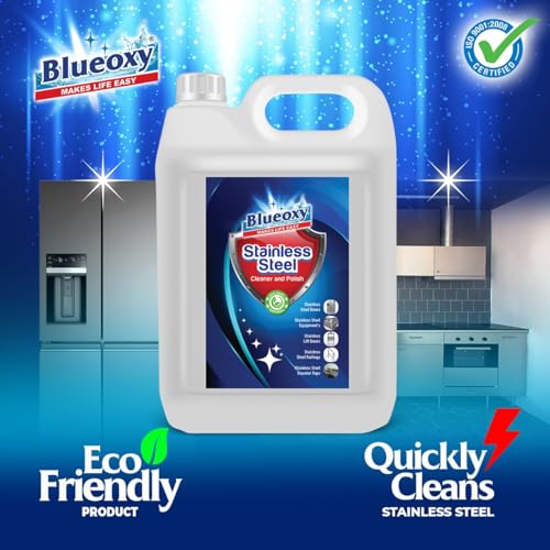 Blueoxy Pro Stainless Steel and Inox Cleaner & Polish | Eco-Friendly Formula -5 LTR - Image 2