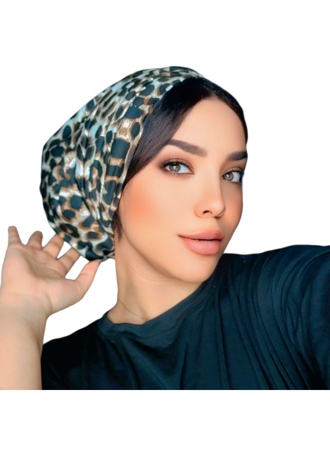 تربون تيجر درابيه قطعتين متصلتين هاي فوليوم , خامة عالية ليكرا كريب سهلة اللبس - Image 1