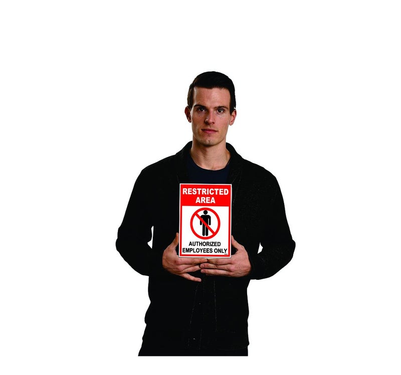 Clickforsign Restricted Area Authorized Employee Only Sign Board for walls and doors (Pack of 10) - Image 3