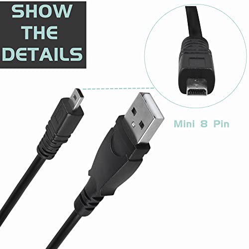 SLLEA 3.3ft USB Mini-8pin Cable Power Charger Cord for Nikon Coolpix P50 S520 S230 S220 S3500 P500 - Image 2