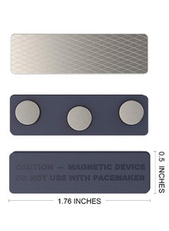 Generic Magnetic Name Tag, 20 Pcs Magnetic Badge Holder for Clothes, Metal Magnetic Tags with 3 Neodymium Magnets  - Image 3