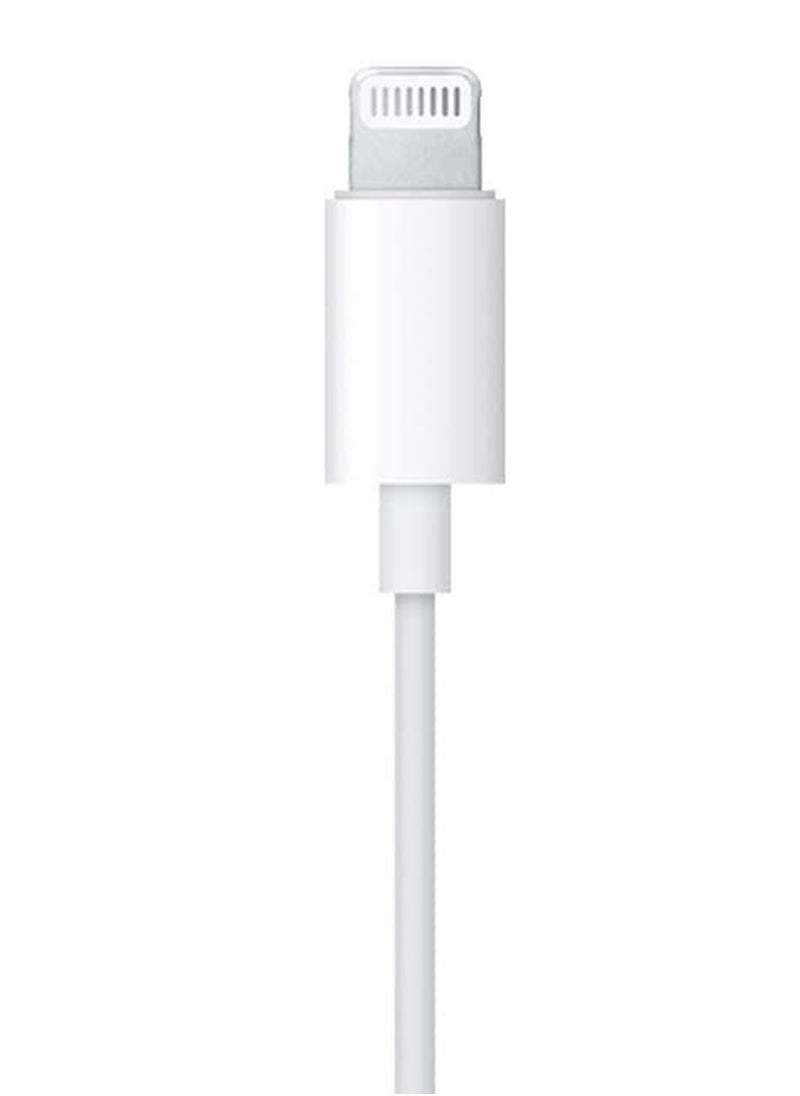Generic - Wired  Lightning Earphones 8 Pin Audio Plug with Remote and Mic for iphone White - Image 1