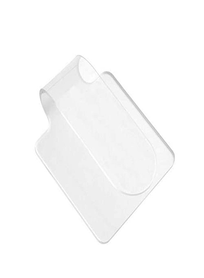 Quupy 2Pcs Makeup Hand-held Palette Professional Clear Acrylic Makeup Mixing Tray Palette for Foundation Eyeshadow Powders Cosmetics Nail Art Manicure Palette - Image 4