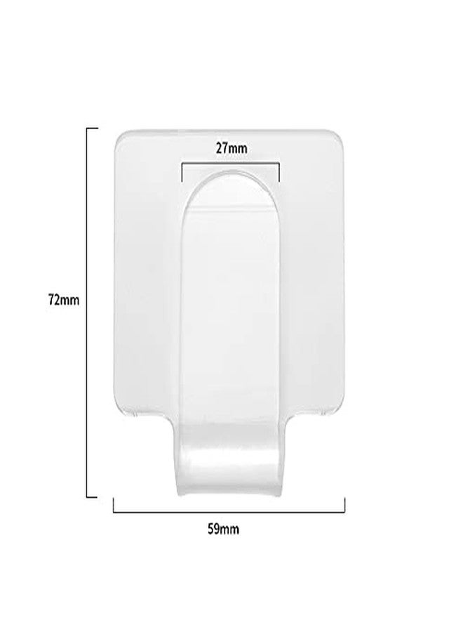 Quupy 2Pcs Makeup Hand-held Palette Professional Clear Acrylic Makeup Mixing Tray Palette for Foundation Eyeshadow Powders Cosmetics Nail Art Manicure Palette - Image 2