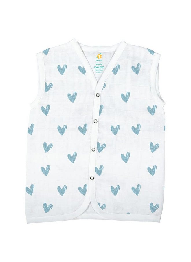 1st Step - Muslin Jhabla (Small (0-3 Months), White) - Image 1