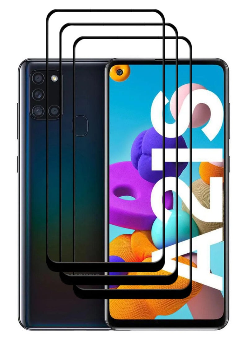 ACLIX 3 Pieces Antistatic ESD Dustproof Premium Quality High Definition Tempered Glass Screen Protector Designed For Samsung Galaxy A21s - Image 1