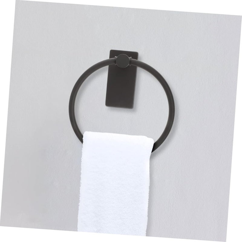 Stainless Steel Wall Mounted Towel Ring Punch Towel Holder for Bathroom and Kitchen Sturdy No Drilling Space-Saving Design - Image 5