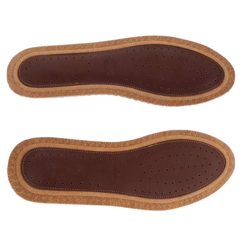 1 Pair of Charcoal Leather Insoles Breathable Sweat Absorption Damping Shoe Pads (Size 41-42) - Image 5
