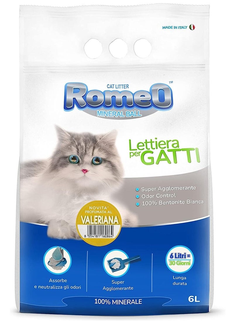 Romeo Cat Litter Mineral Ball Valeriana 6L 