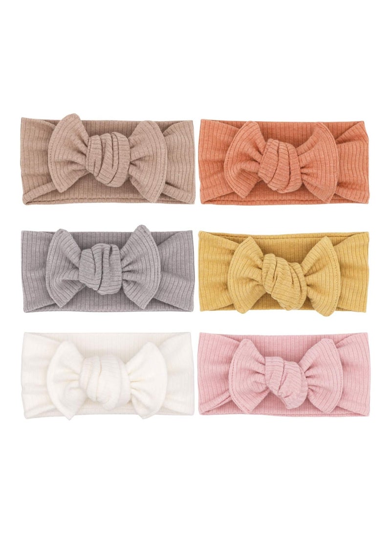 UeeSum Baby Girls Headbands With Bows Infant Toddler Knit Headwrap Hair Accessories - Image 1