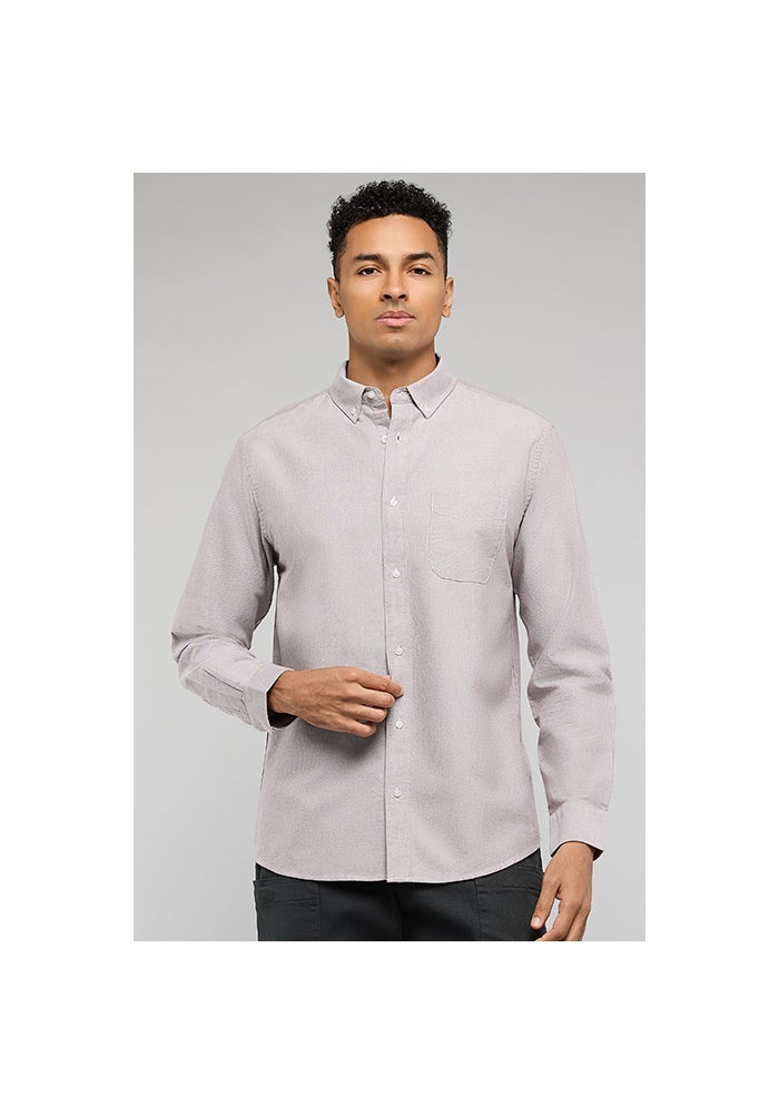 R&B Pocket Front Shirt with Button-Down Collar and Long Sleeves - Image 1