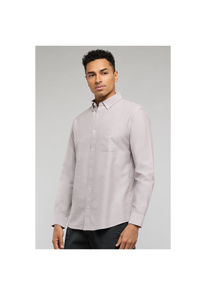 R&B Pocket Front Shirt with Button-Down Collar and Long Sleeves - Image 3