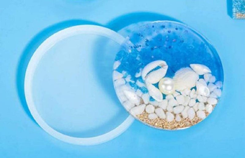 SNOOGG Pack 4 Resin Silicone Round Casting Disc Mould 8 inch for Resin Art/DIY/Make Tray/PLATTERS/Clocks - Image 5