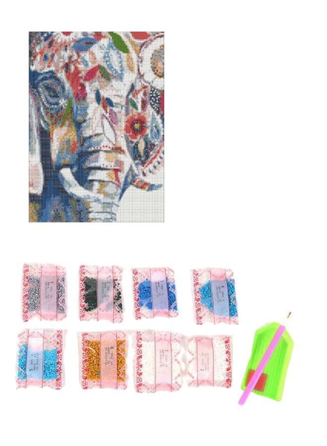 NIBEMINENT DIY 5D Diamond Animal Painting Embroidery Wall Decor Kit Multicolour - Image 1