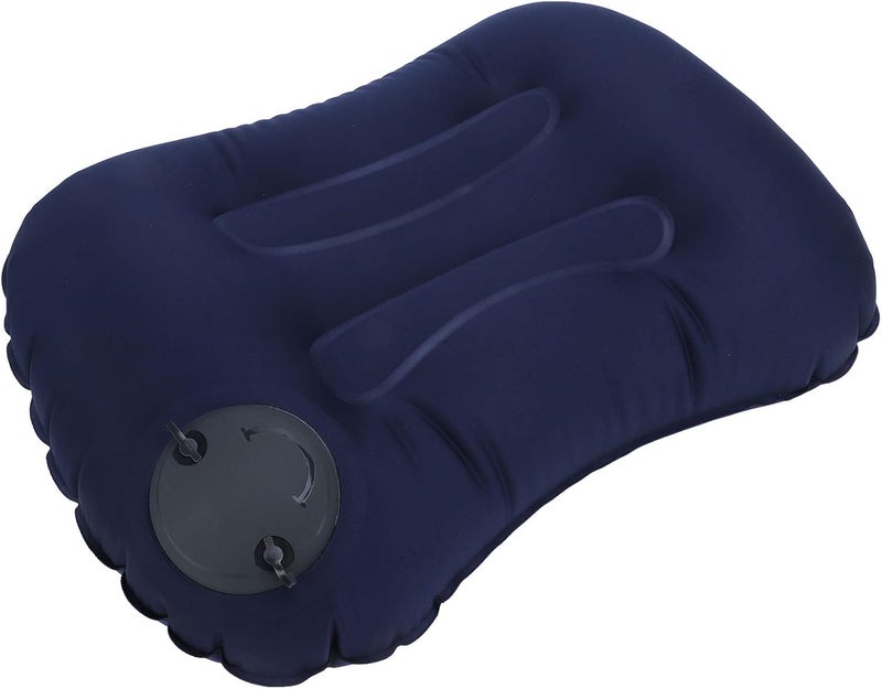 Inflatable Pillow Waist Back Cushion, Air Pillow for Travel Sleeping, Auto Inflation Ergonomic Design with Storage Bag, Foldable Neck and Lumbar Support for Office (Dark Blue) - Image 3