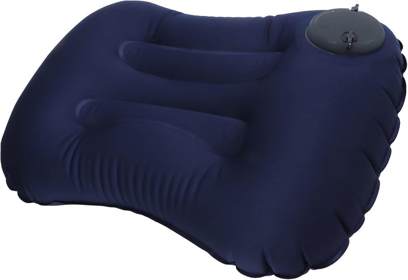 Inflatable Pillow Waist Back Cushion, Air Pillow for Travel Sleeping, Auto Inflation Ergonomic Design with Storage Bag, Foldable Neck and Lumbar Support for Office (Dark Blue) - Image 4