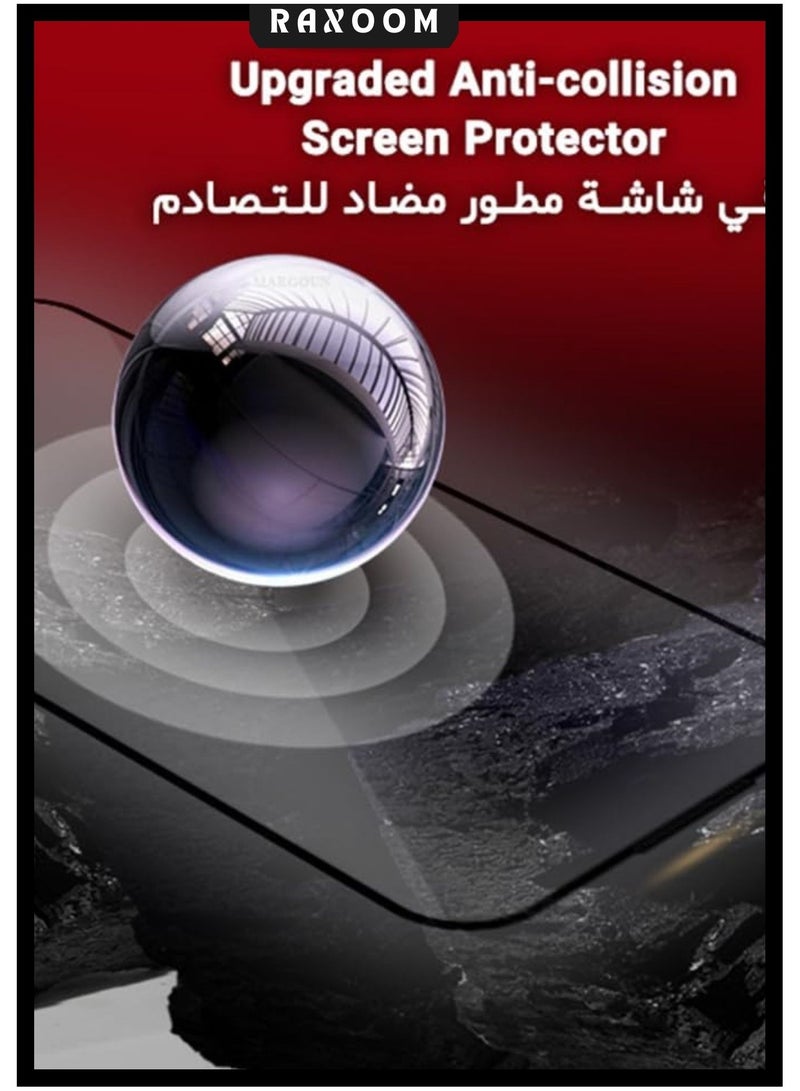 Raxoom Screen Protector for iPhone 16 Pro 6.3 inch, Tempered Glass 9H Case Friendly, HD Clear, Anti- Scratch, Oil Proof, Anti- Fingerprint, (black) - Image 3