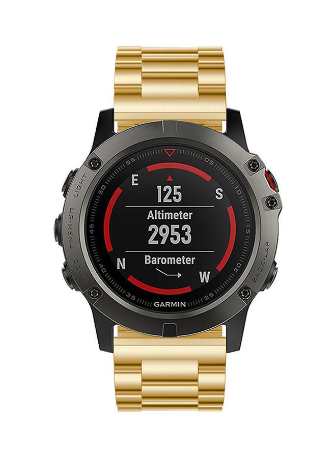 NIBEMINENT Three Strains Smart Watch Band For Garmin Fenix 5X Gold - Image 4