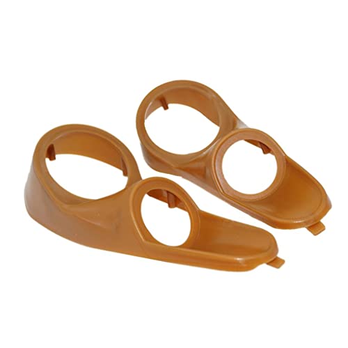 MERISHOPP Pair 3 Way Loudspeaker Module Coaxial Car Speakers Gasket Brown PP - Image 5