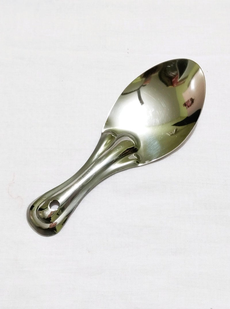 GS KITCHENWARE GS Stainless Steel Rice Serving Spoon, Rice Ladle/Chamcha for Serving, Bhatiya Chamcha Set of 1. - Image 2