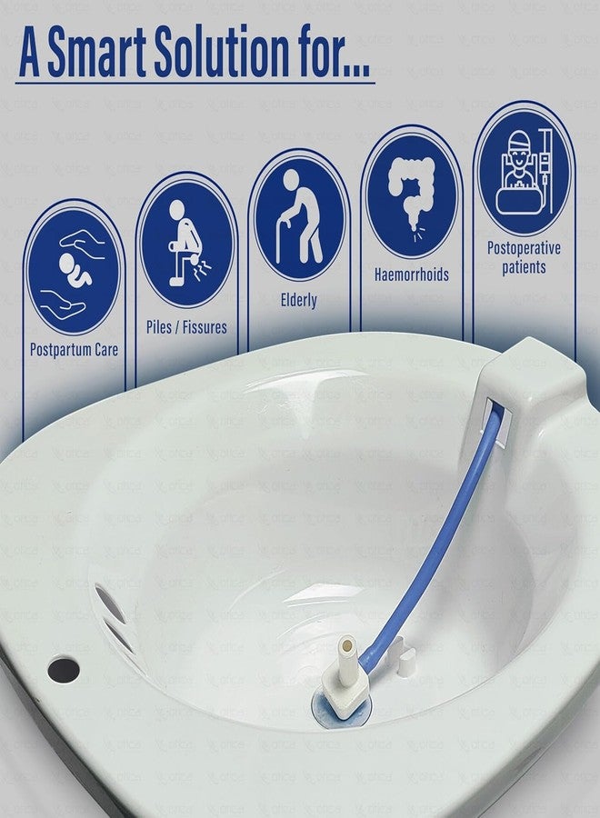 SRJMH Sitz Bath for All Toilet Seats with Flusher for Pregnant, Postpartum Care, Hemorrhoids, Vaginal/Anal Inflammation Treatment | Portable Perineal Soaking Basin (multi colour) - Image 5