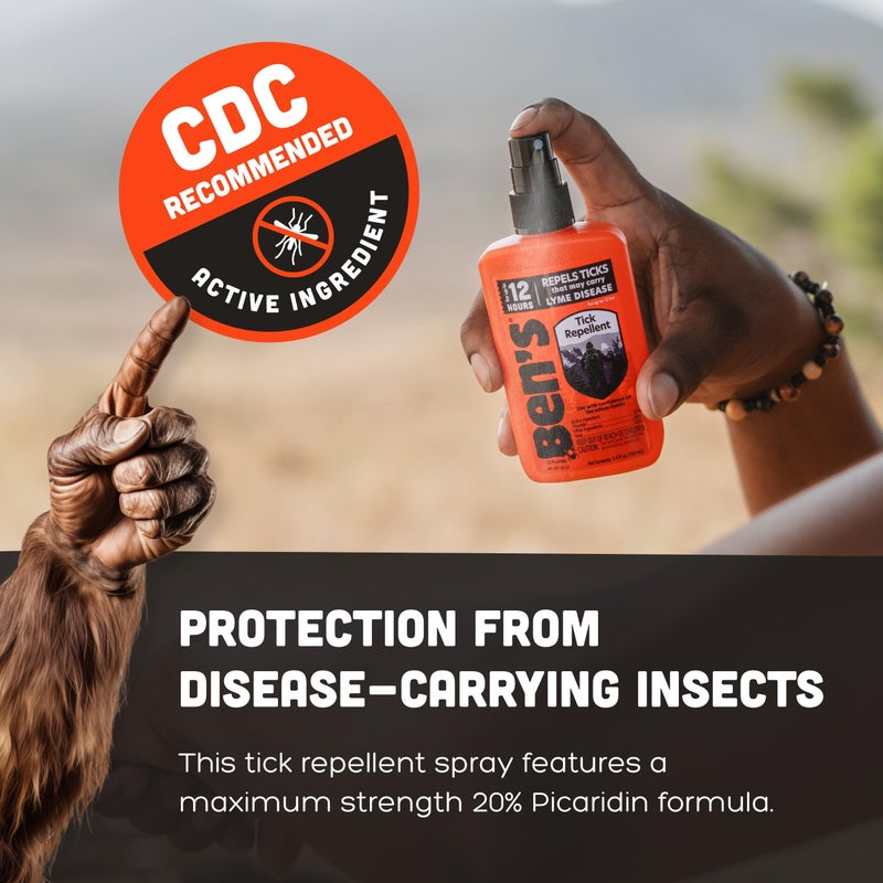 Ben's Tick Repellent - Tick, Mosquito & Insect Repellent Spray for Adults & Children - Bug Spray with 20% Picaridin - Offers 12 Hours of Protection - 3.4 fl oz (Pack of 3 - Image 5