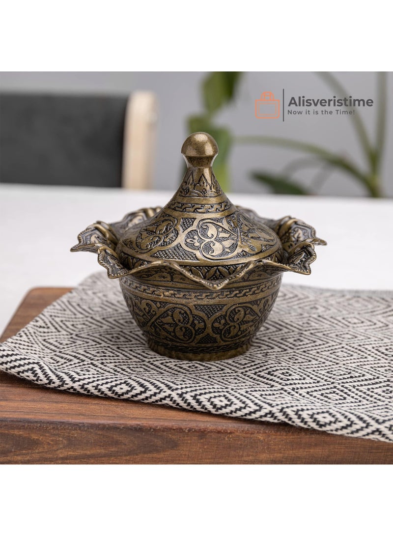 Chic Ottoman-Style Copper Sugar Pot with Lid – Magical Bronze Color, Stylish Design, Made in Turkey  - Image 2