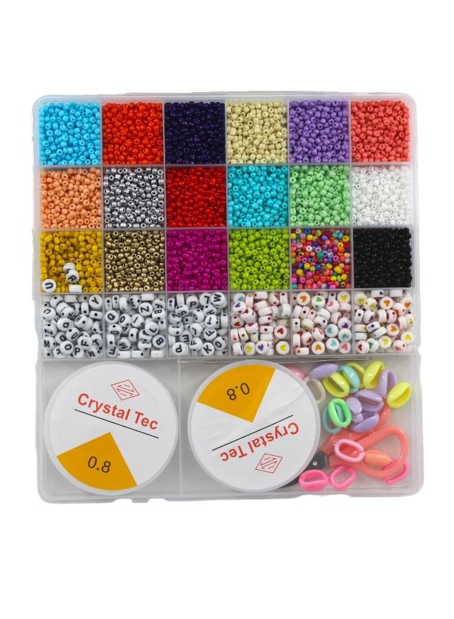 child toy Colourful Bracelet Beads And A-Z Alphabet Letter Art Starter DIY Bead Making Kit For Kids  - Image 1